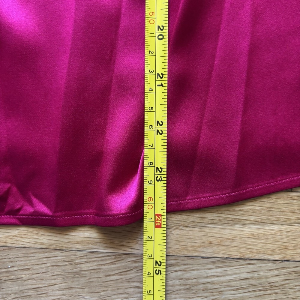 VTG Talbots Petites Silk Babydoll Camisole 6 Fuchsia‎  Sleeveless Y2K 2000s Cami - Picture 9 of 9